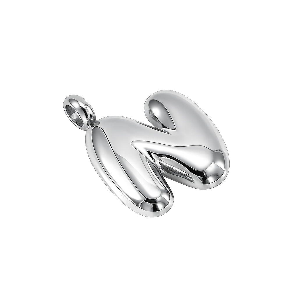 N - Silver Large