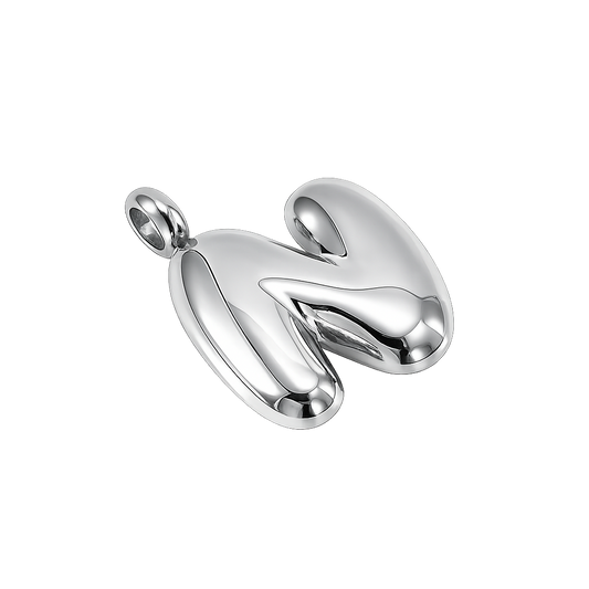 N - Silver Large